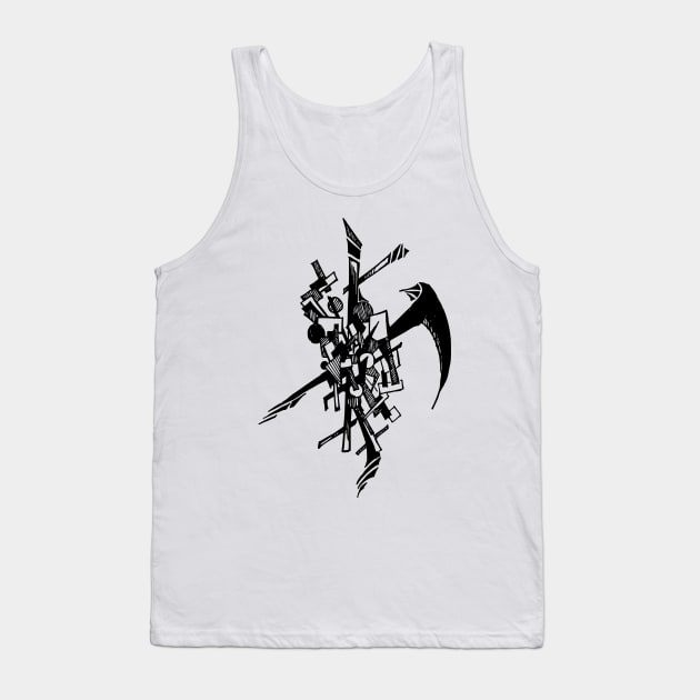 Abstract line art Tank Top by TKDoodle